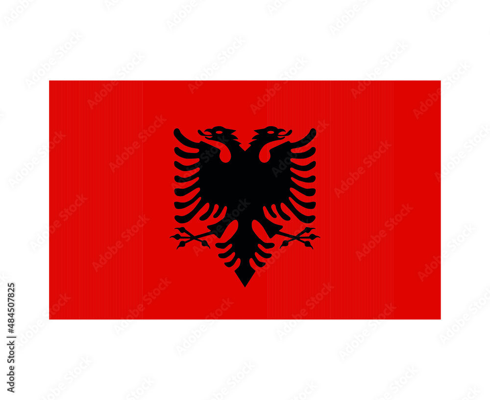 Albania Flag National Europe Emblem Symbol Icon Vector Illustration Abstract Design Element Albania Flag National Europe Emblem Symbol Icon Vector Illustration Abstract Design Element