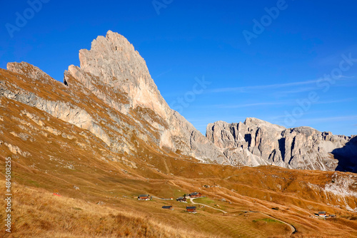 Seceda landscape in autumn, Dolomites, Italy, Europe