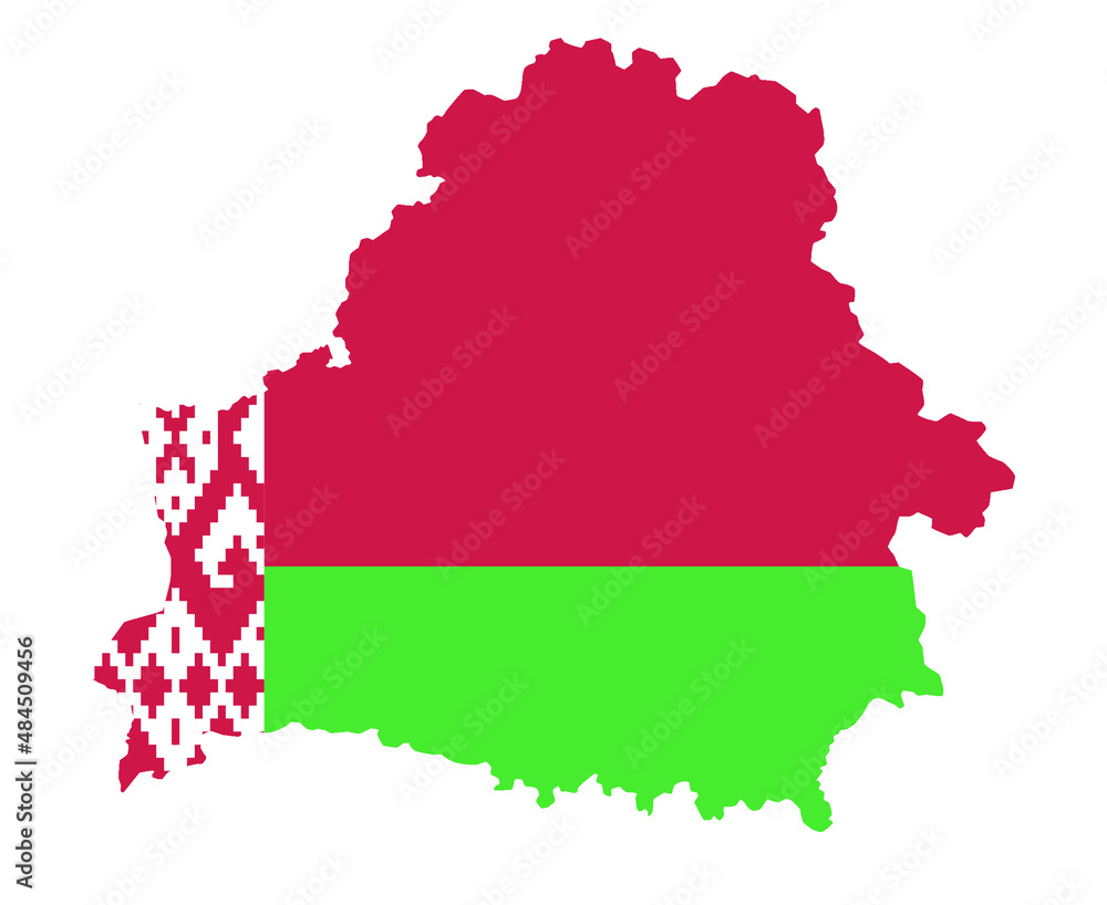 Fototapeta premium Belarus Flag National Europe Emblem Map Icon Vector Illustration Abstract Design Element
