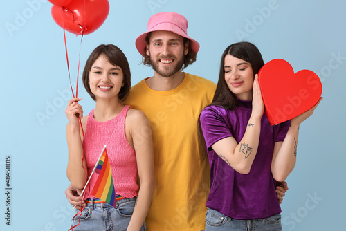 Man and two beautiful women...