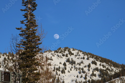 moon over mountain