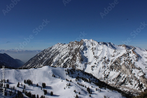 snow covered mountains