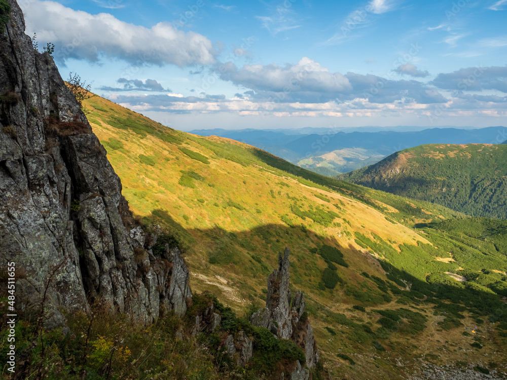 Nice view from the Shpitsy mountain in the Ukrainian Carpathians. Nice view from the Shpitsy mountain in the Ukrainian Carpathians.