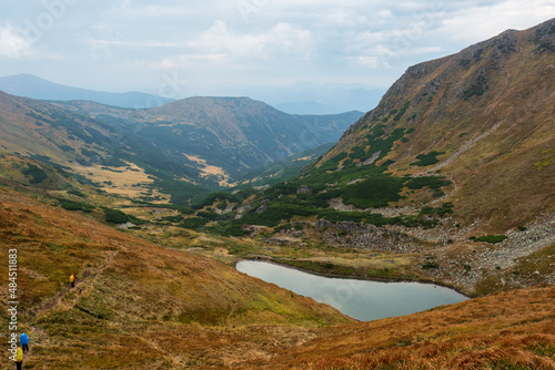 Alpine lake Brebenskul (at an altitude of 1801 m above sea level) in the Ukrainian Carpathians.
