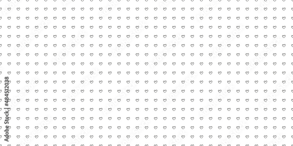 Background with many hearts. Seamless pattern. Texture for banner, flyer or poster. Valentine's day. Black and white illustration Background with many hearts. Seamless pattern. Texture for banner, flyer or poster. Valentine's day. Black and white illustration