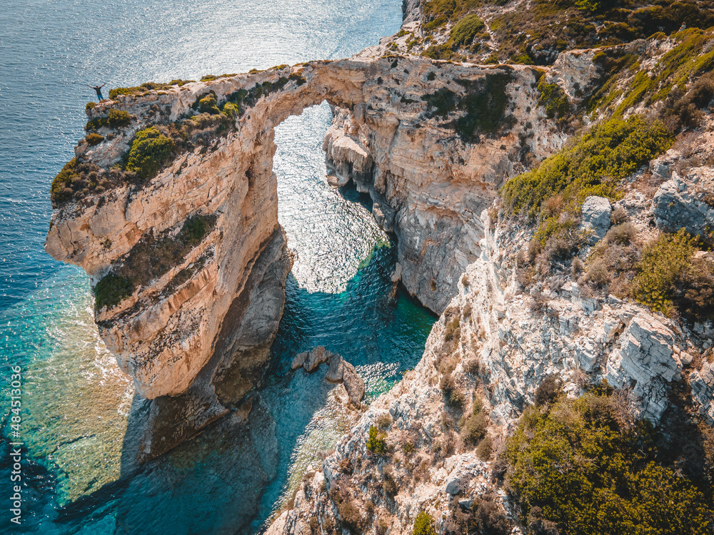 Naklejka premium Tripitos Arch on Paxos island