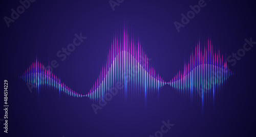 Vector Illustration Colorful Sound Wave Equalizer  photo