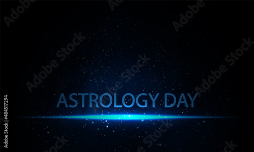 International day of astrology starry sky, vector art illustration.