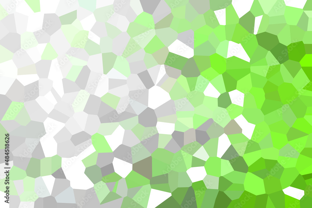 Vivid white, grey and green crystals mix