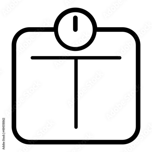Body Scales Flat Icon Isolated On White Background