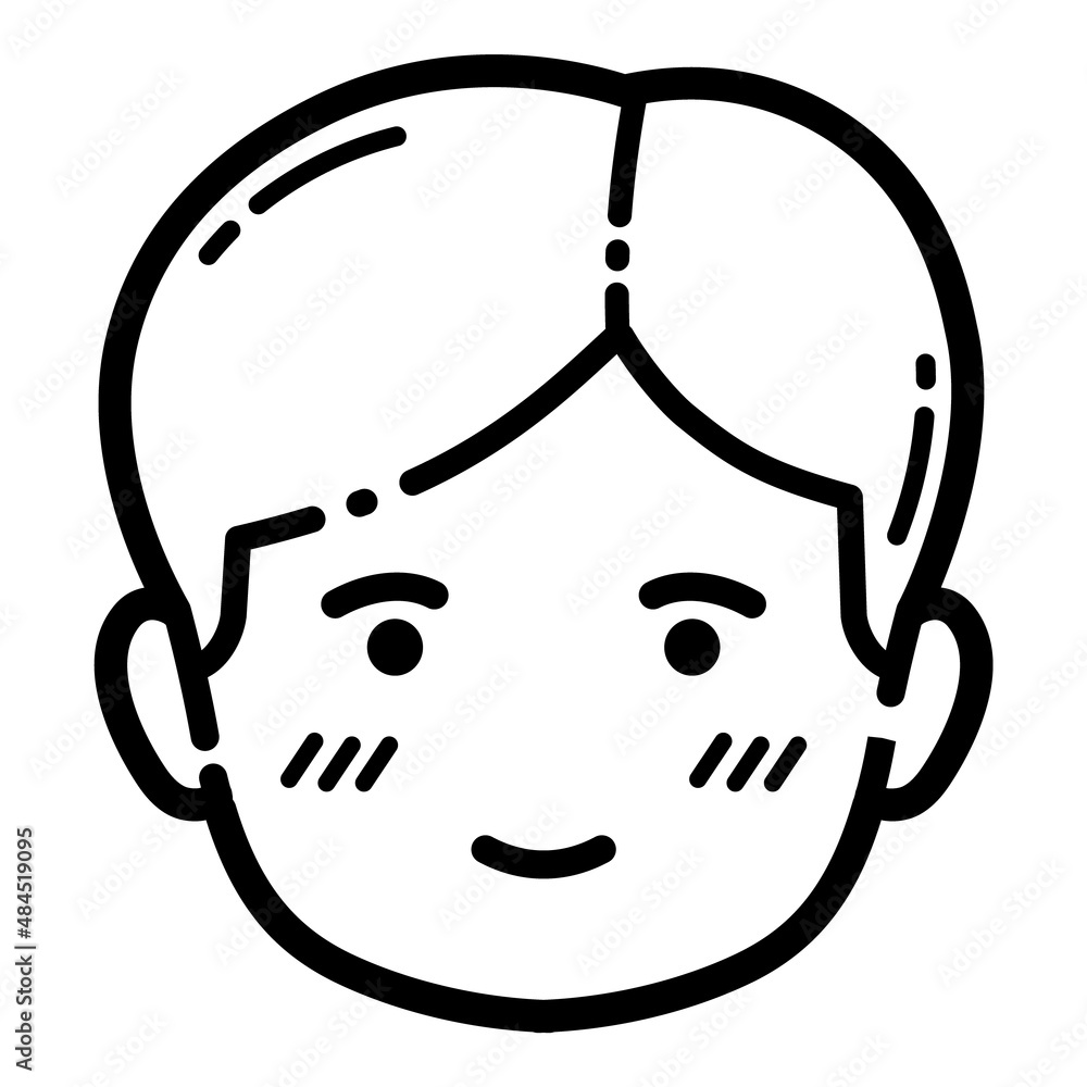 Child Head Flat Icon Isolated On White Background Child Head Flat Icon Isolated On White Background