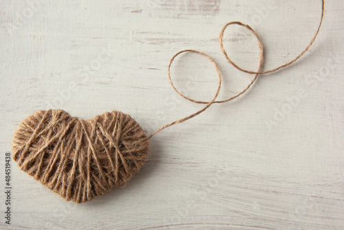 valentine cute bright handmade rope heart