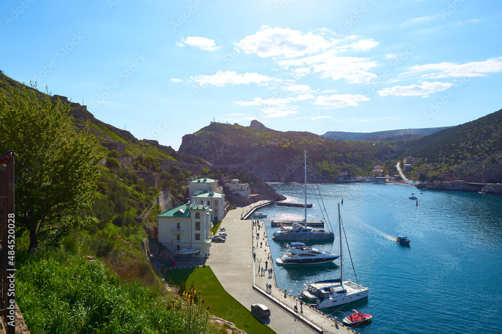 Naklejka premium Yachts in Crimea