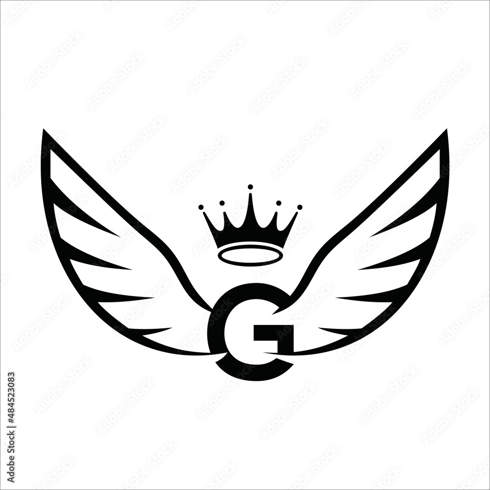 Creative Wings With Letter G Logo. Initials Letter G Logo Vector Template