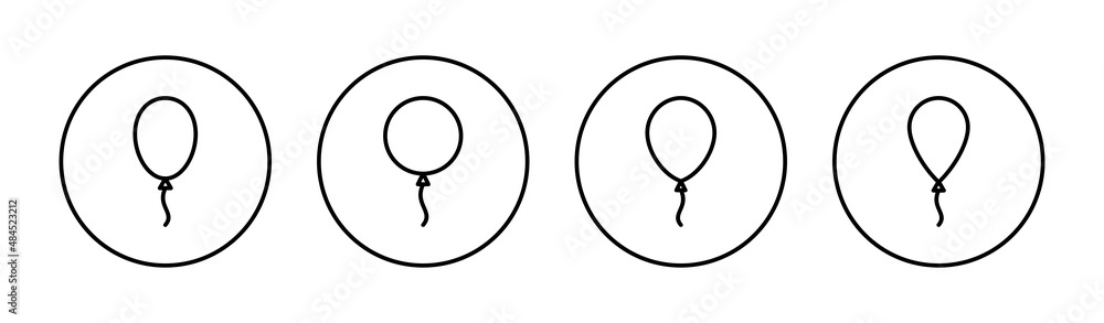 Balloon icons set. Party balloon sign and symbol Balloon icons set. Party balloon sign and symbol