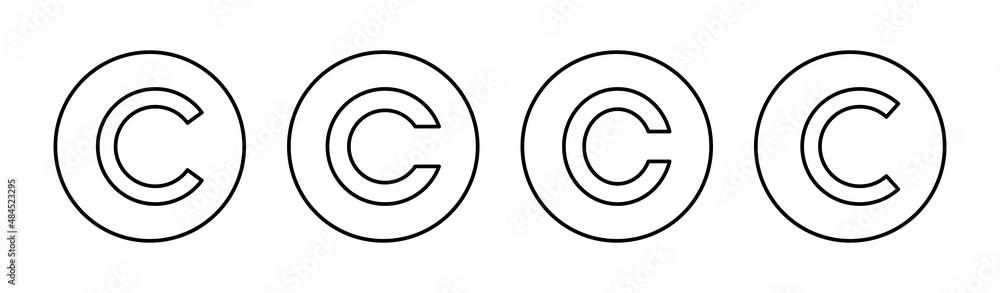 Copyright icons set. copyright sign and symbol Copyright icons set. copyright sign and symbol