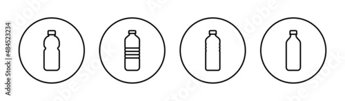 Bottle icons set. bottle sign and symbol photo