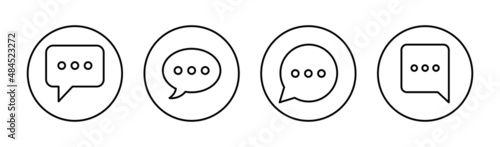 Chat icons set. speech bubble sign and symbol. comment icon. message
