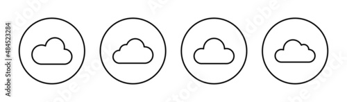Cloud icons set. cloud sign and symbol