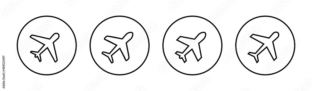 Plane icons set. Airplane sign and symbol. Flight transport symbol. Travel sign. aeroplane Plane icons set. Airplane sign and symbol. Flight transport symbol. Travel sign. aeroplane