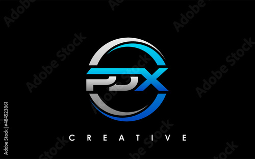 PDX Letter Initial Logo Design Template Vector Illustration photo