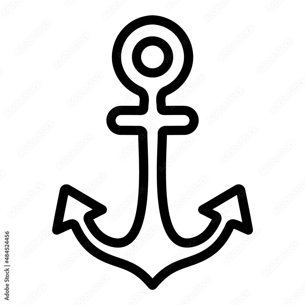 Anchor Flat Icon Isolated On White Background Anchor Flat Icon Isolated On White Background