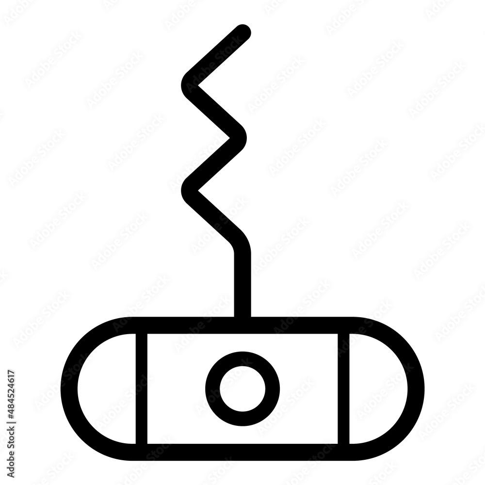 Corkscrew Flat Icon Isolated On White Background Corkscrew Flat Icon Isolated On White Background