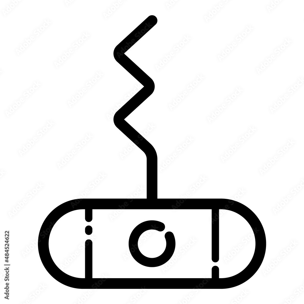 Corkscrew Flat Icon Isolated On White Background Corkscrew Flat Icon Isolated On White Background