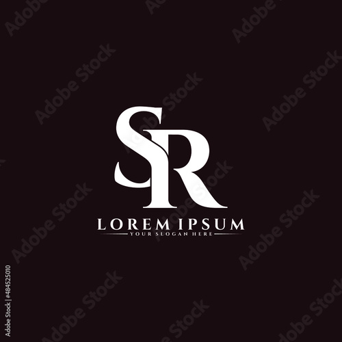 Letter SR luxury logo design vector