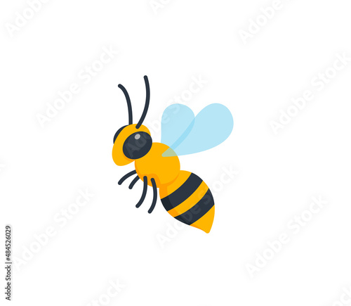 Leinwand Poster Honey bee vector isolated icon