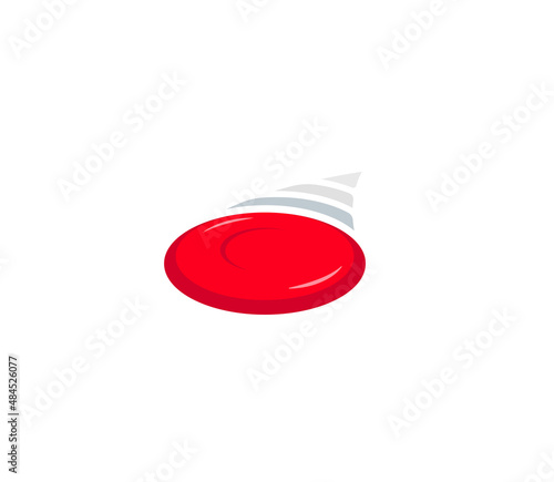 Flying Disc vector isolated icon. Emoji illustration. Flying Disc vector emoticon