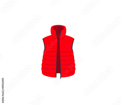 Sleeveless jacket vector isolated icon. Emoji illustration. Sleeveless jacket vector emoticon