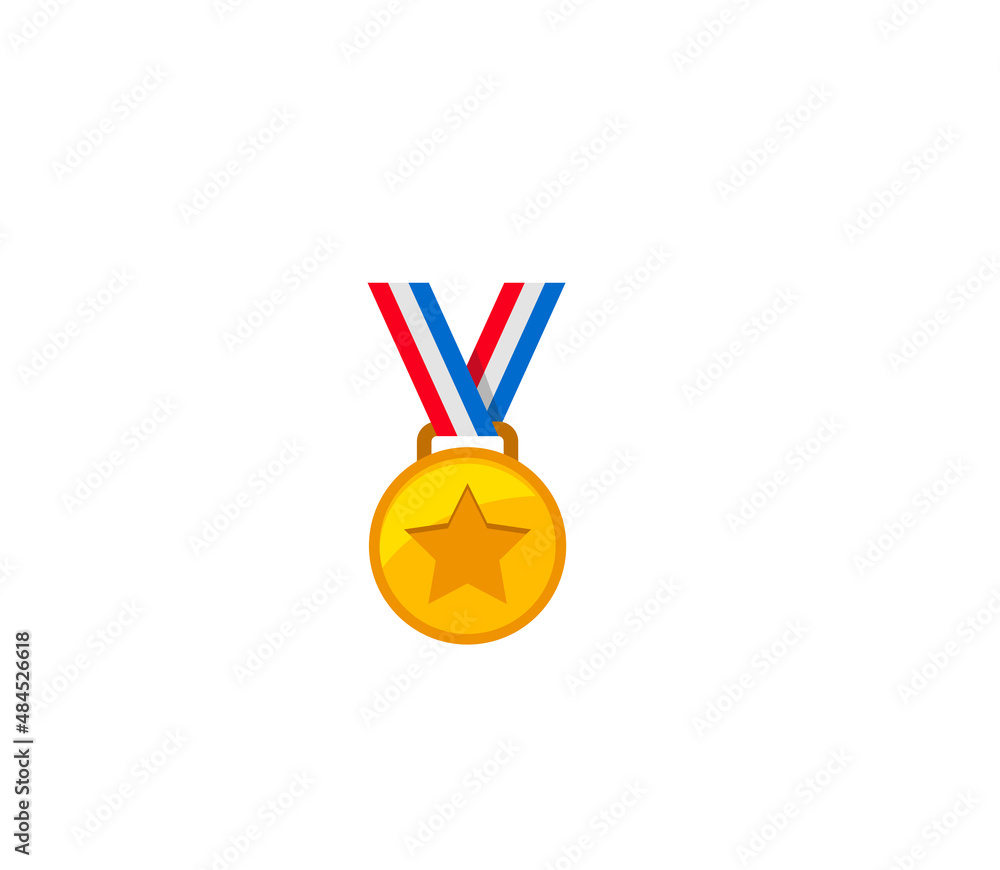 Sports medal vector isolated icon. Sports medal emoji illustration