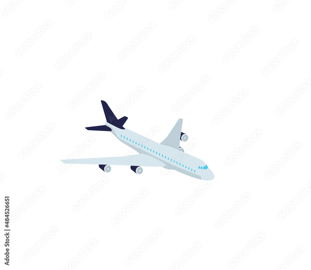 Airplane vector isolated icon. Emoji illustration. Airplane vector emoticon