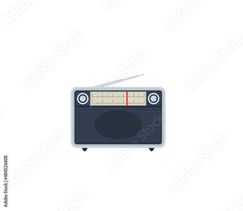 Radio tuner vector isolated icon. Radio emoji illustration. Radio vector isolated emoticon