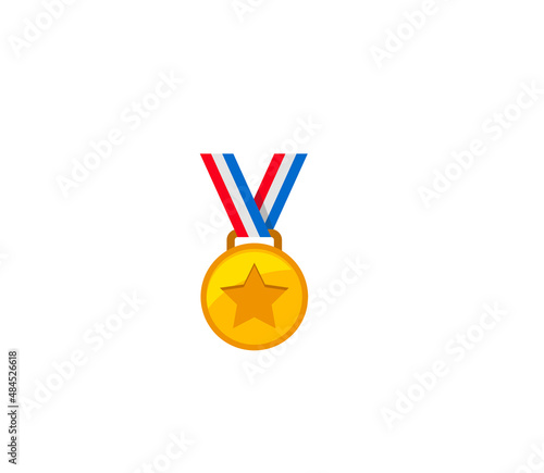 Sports medal vector isolated icon. Sports medal emoji illustration. Sports medal vector isolated emoticon