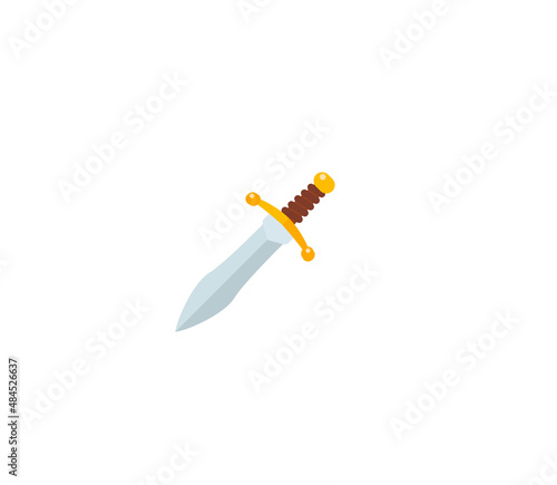 Sword vector isolated icon. Emoji illustration. Dagger vector emoticon