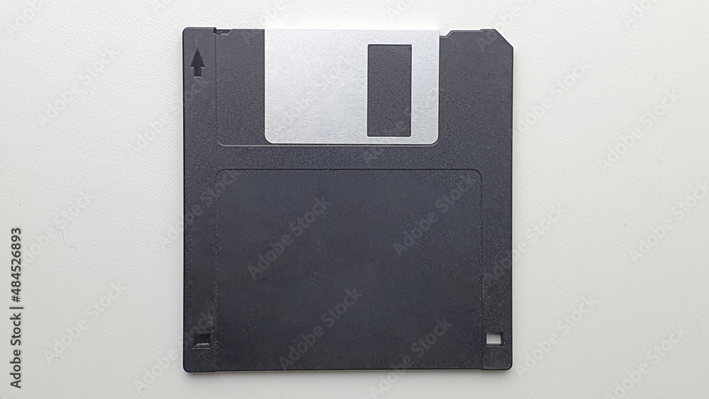 Magnetic floppy disk on white background. Magnetic floppy disk on white background.