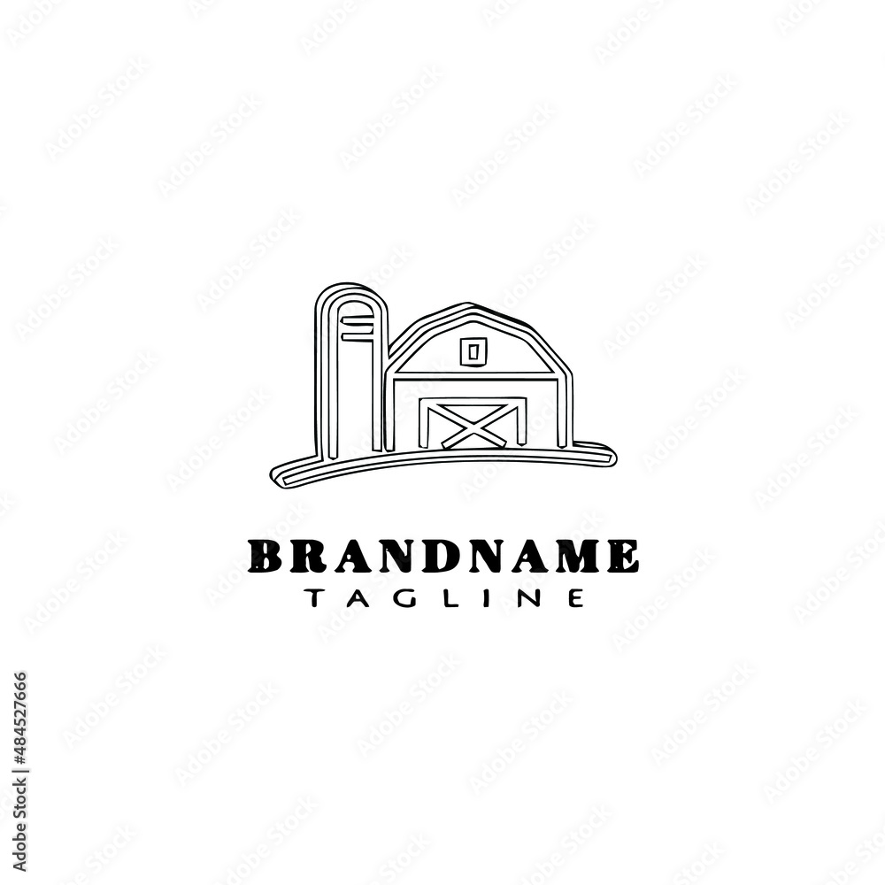 barn logo icon design template vector