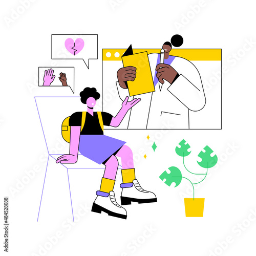 Psychologist service abstract concept vector illustration. Private psychologist session, mental health service, family psychology, children therapy, relationship psychotherapy abstract metaphor.