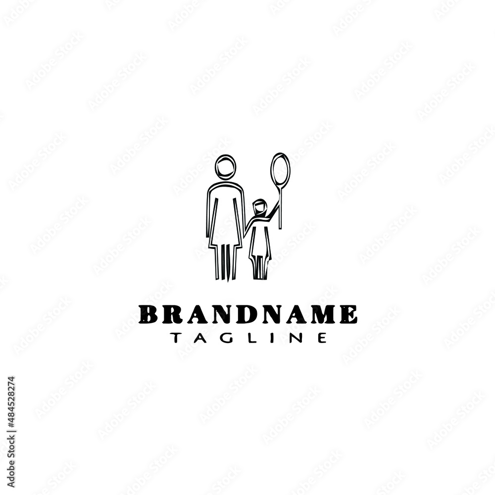 family logo cartoon icon design template black isolated vector illustration family logo cartoon icon design template black isolated vector illustration