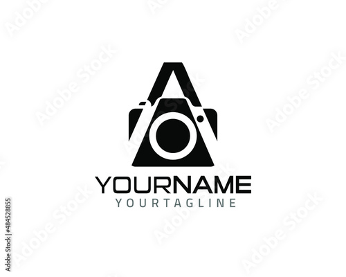 Letter A camera photography Logo template ,fully vector and customized logo design