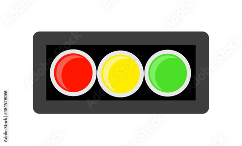 illustration of traffic light  with traffic sign