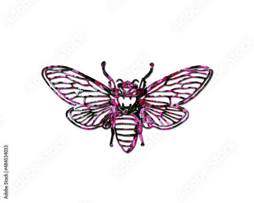 Beekeeper Honey bee rose flower, cute flora illustration