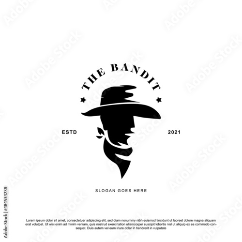 Bandit Cowboy with Scarf Mask Logo