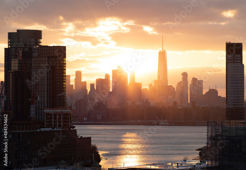 Manhattan Skyline Sunset