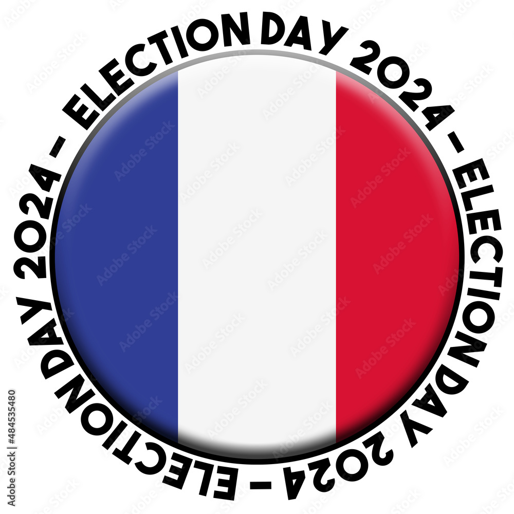 France Election Day 2024 Circular Flag Concept - 3D Illustration France Election Day 2024 Circular Flag Concept - 3D Illustration