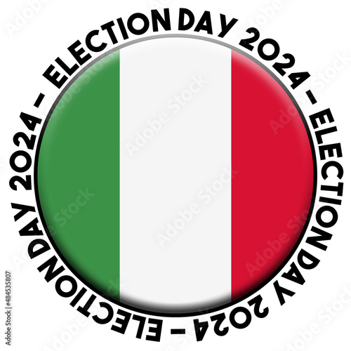 Free Download Italy Election Day 2024 Circular Flag Concept - 3D Illustration - GFXLoad
