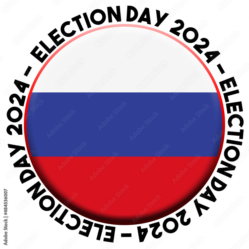 Russia Election Day 2024 Circular Flag Concept - 3D Illustration Russia Election Day 2024 Circular Flag Concept - 3D Illustration