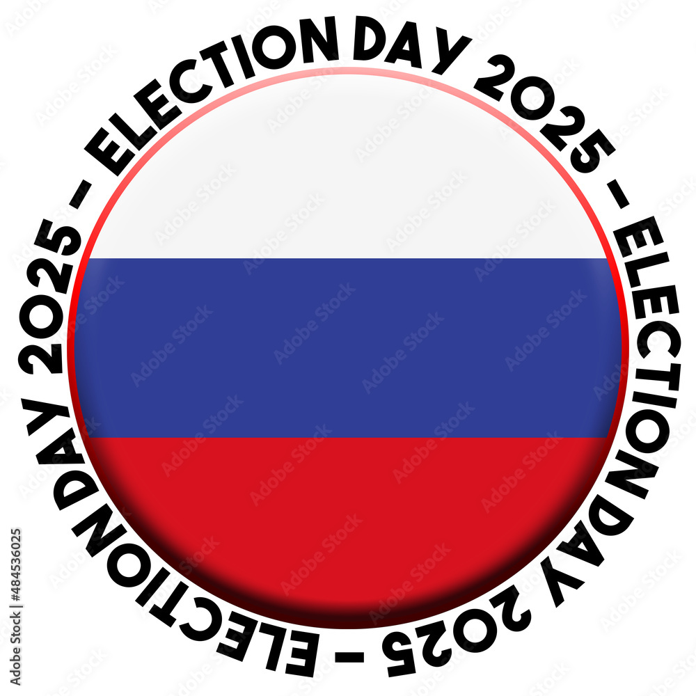Russia Election Day 2025 Circular Flag Concept - 3D Illustration Russia Election Day 2025 Circular Flag Concept - 3D Illustration